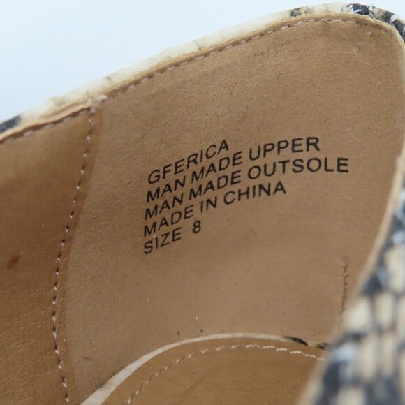 GUESS 8 M Erica Faux Leather Snakeskin Snake Python Pointed Toe Flats Shoes NEW - Picture 5 of 13